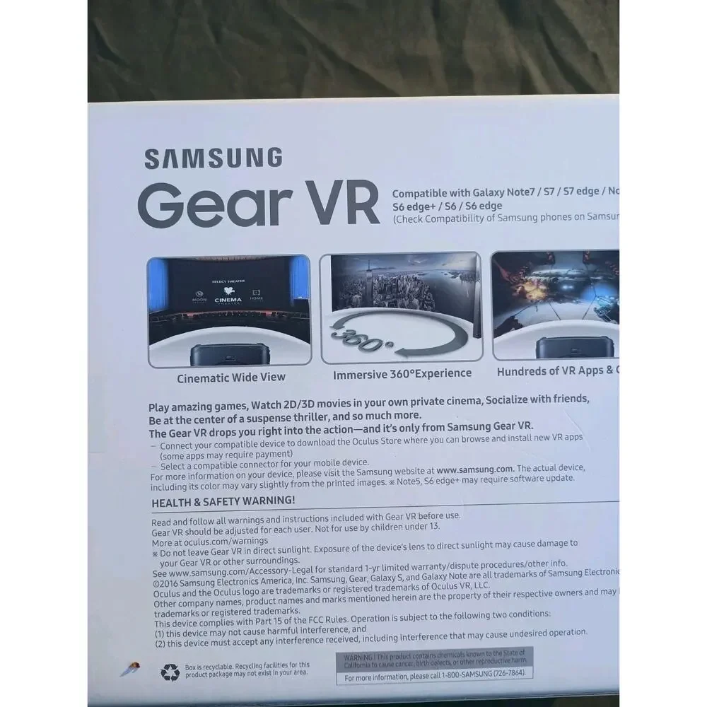 Samsung Gear VR SM-R323 Virtual Reality Headset USB-C Galaxy S6 S7 Edge Note 5